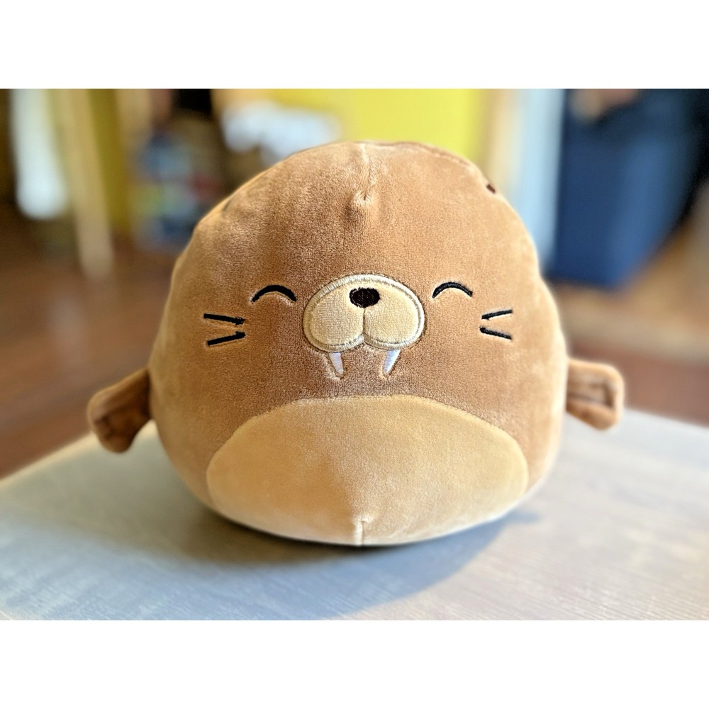 SQUISHMALLOW 8" Bruce the Walrus Cuddly Plushy Cute & Squishy